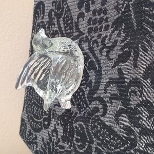 Avon Cut Glass Dove Candle Holder Vintage